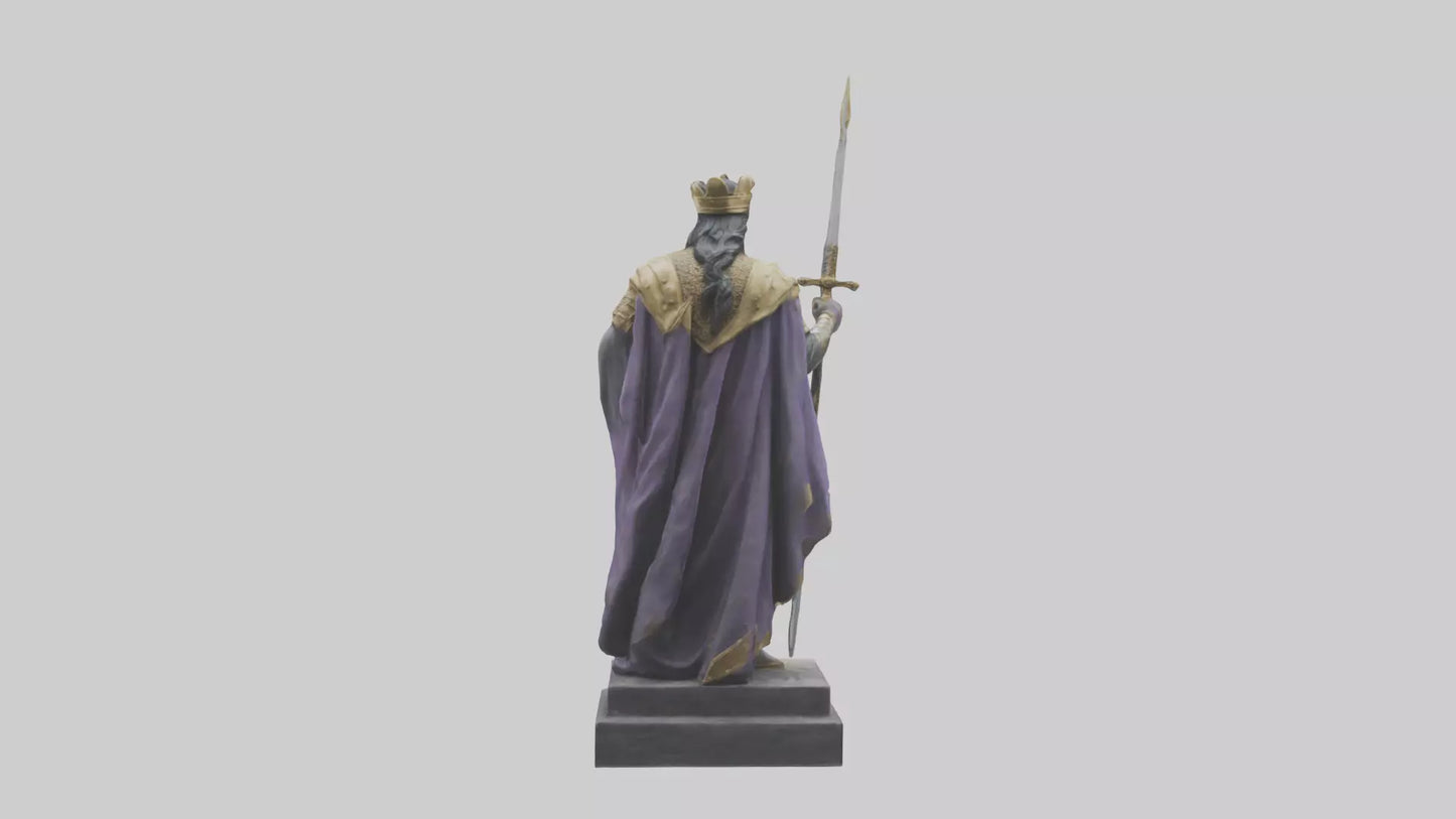 3D model Prince Warrior statue model VR / AR / low-poly