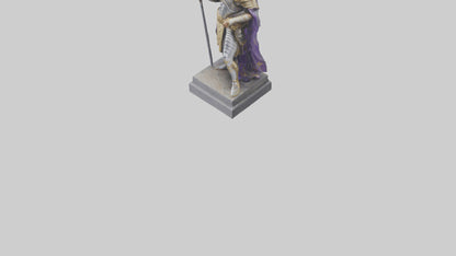 3D model Prince Warrior statue model VR / AR / low-poly