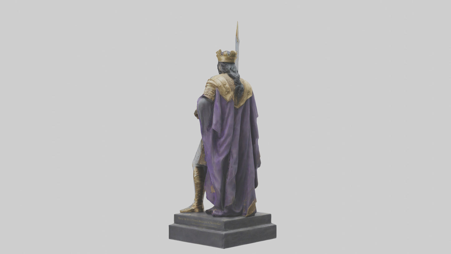 3D model Prince Warrior statue model VR / AR / low-poly