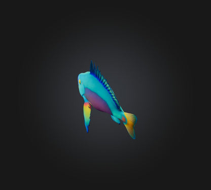 3D model Princess parrotfish VR / AR / low-poly
