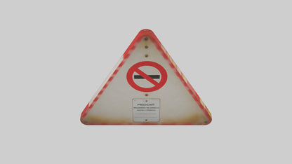 3D model Prohibited Area Warning Sign model VR / AR / low-poly
