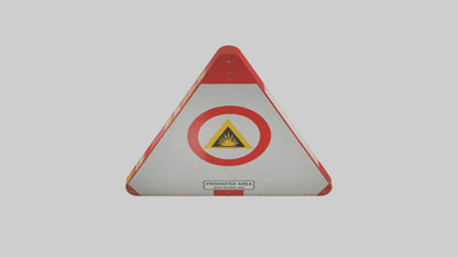 3D model Prohibited Area Warning Sign model VR / AR / low-poly
