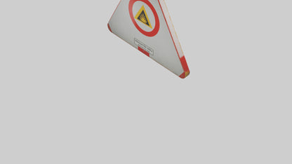 3D model Prohibited Area Warning Sign model VR / AR / low-poly