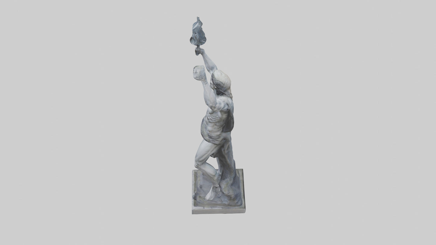 Prometheus statue model VR / AR / low-poly