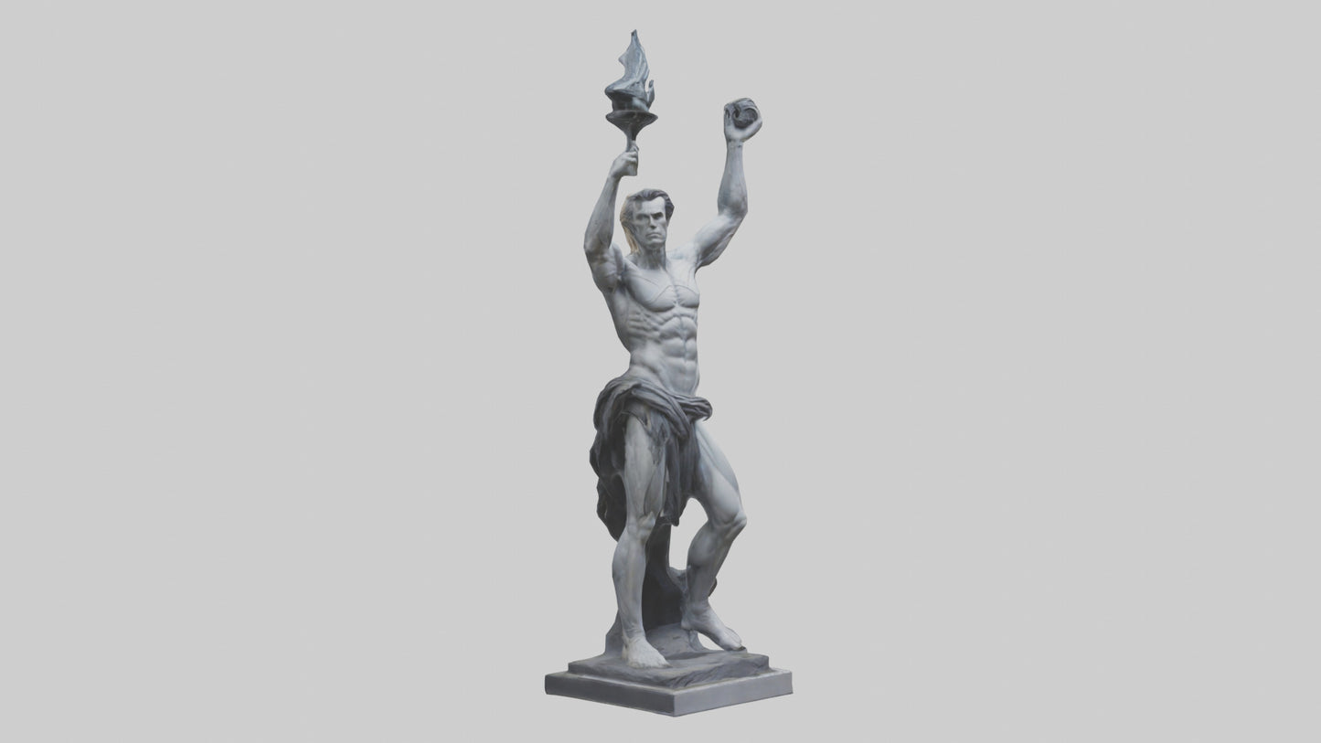 Prometheus statue model VR / AR / low-poly