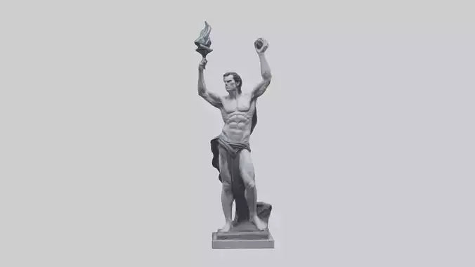 Prometheus statue model VR / AR / low-poly