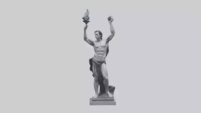 Prometheus statue model VR / AR / low-poly