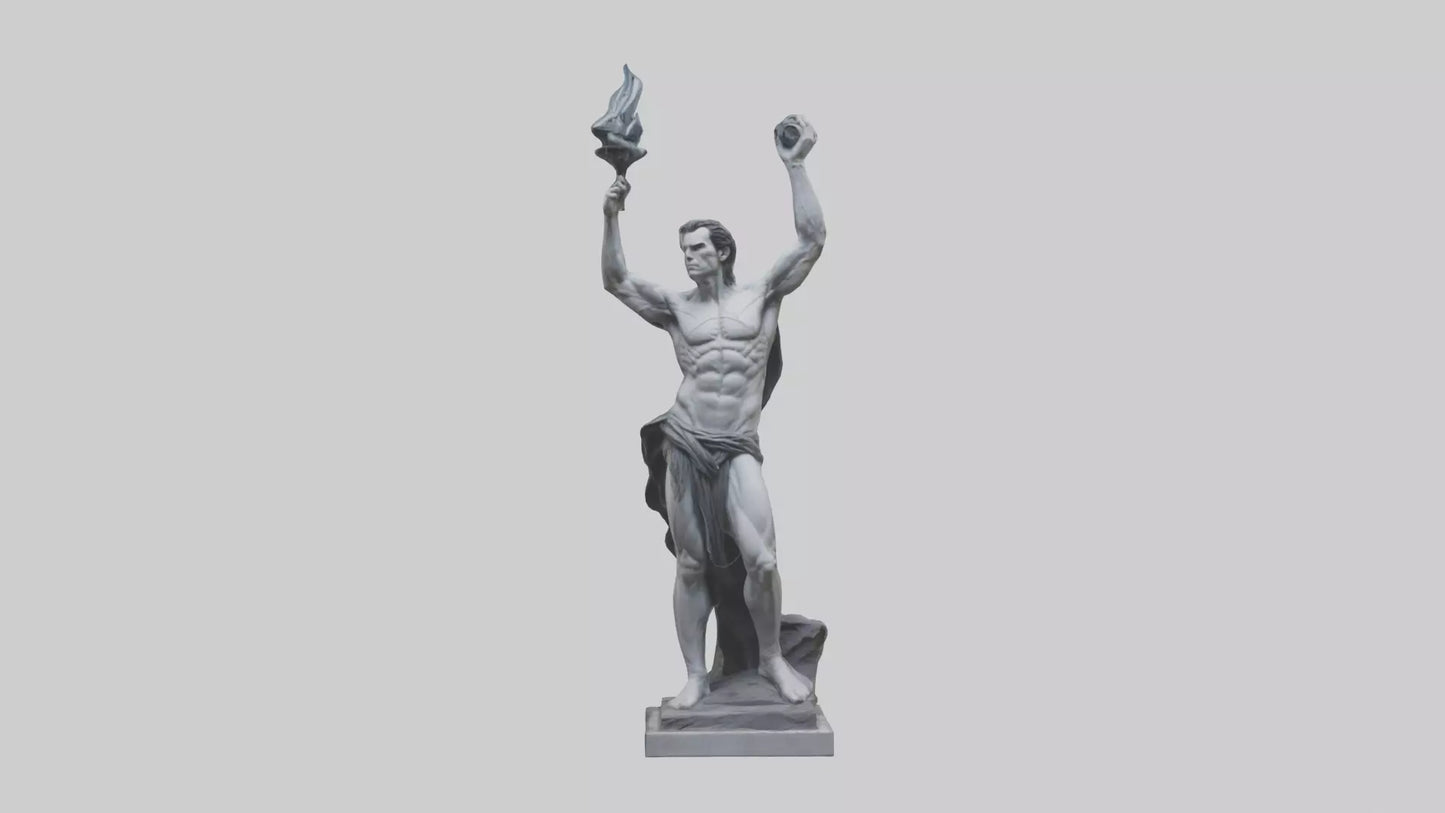 Prometheus statue model VR / AR / low-poly