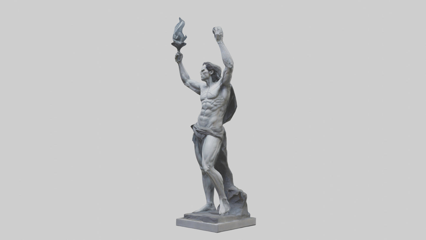 Prometheus statue model VR / AR / low-poly