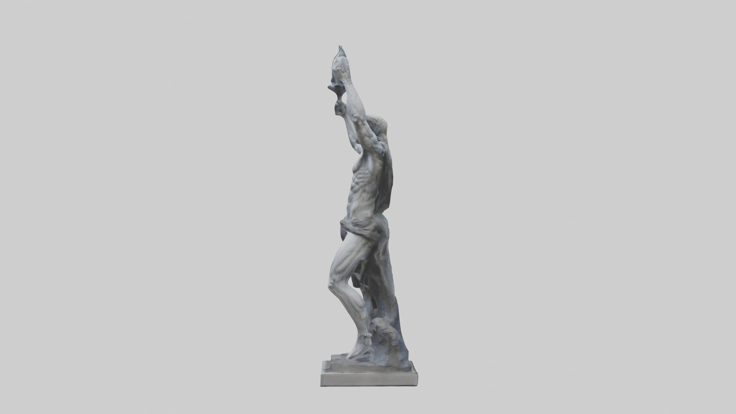 Prometheus statue model VR / AR / low-poly