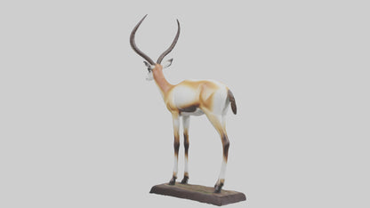 3D model Pronghorn Antelope statue model VR / AR / low-poly
