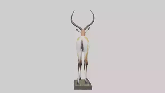 3D model Pronghorn Antelope statue model VR / AR / low-poly