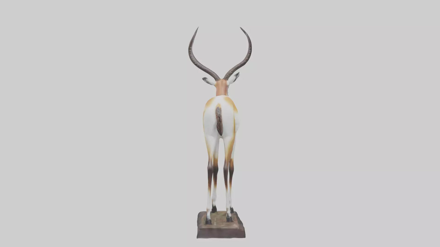 3D model Pronghorn Antelope statue model VR / AR / low-poly