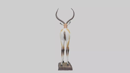 3D model Pronghorn Antelope statue model VR / AR / low-poly