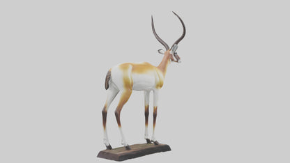 3D model Pronghorn Antelope statue model VR / AR / low-poly