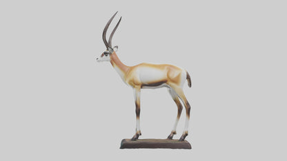 3D model Pronghorn Antelope statue model VR / AR / low-poly