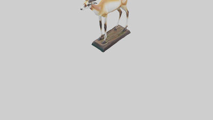 3D model Pronghorn Antelope statue model VR / AR / low-poly