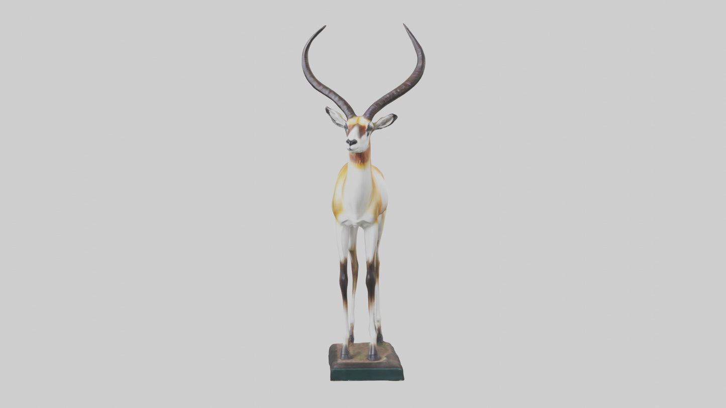 3D model Pronghorn Antelope statue model VR / AR / low-poly