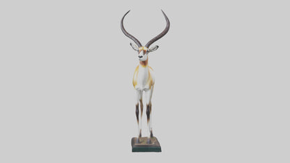 3D model Pronghorn Antelope statue model VR / AR / low-poly