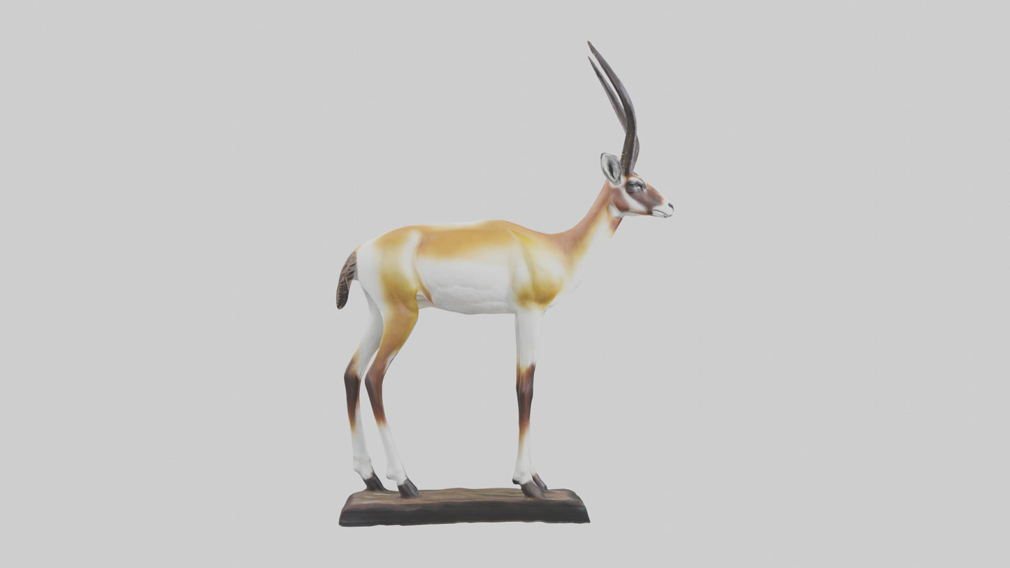 3D model Pronghorn Antelope statue model VR / AR / low-poly