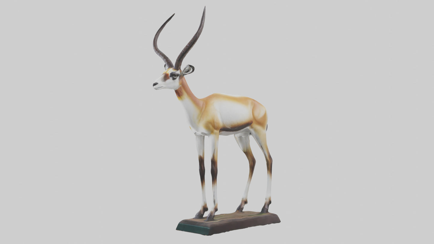 3D model Pronghorn Antelope statue model VR / AR / low-poly