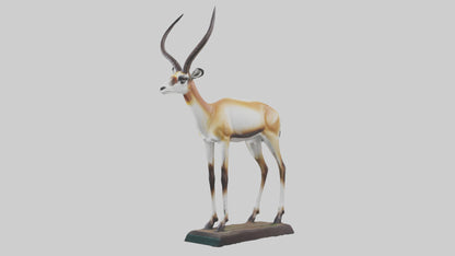 3D model Pronghorn Antelope statue model VR / AR / low-poly