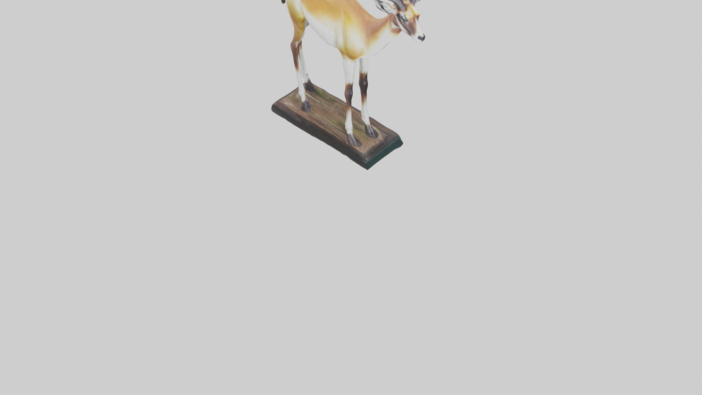 3D model Pronghorn Antelope statue model VR / AR / low-poly