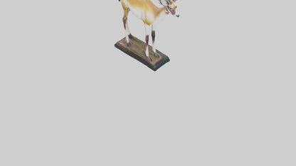 3D model Pronghorn Antelope statue model VR / AR / low-poly