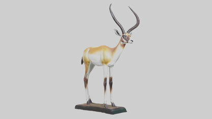 3D model Pronghorn Antelope statue model VR / AR / low-poly