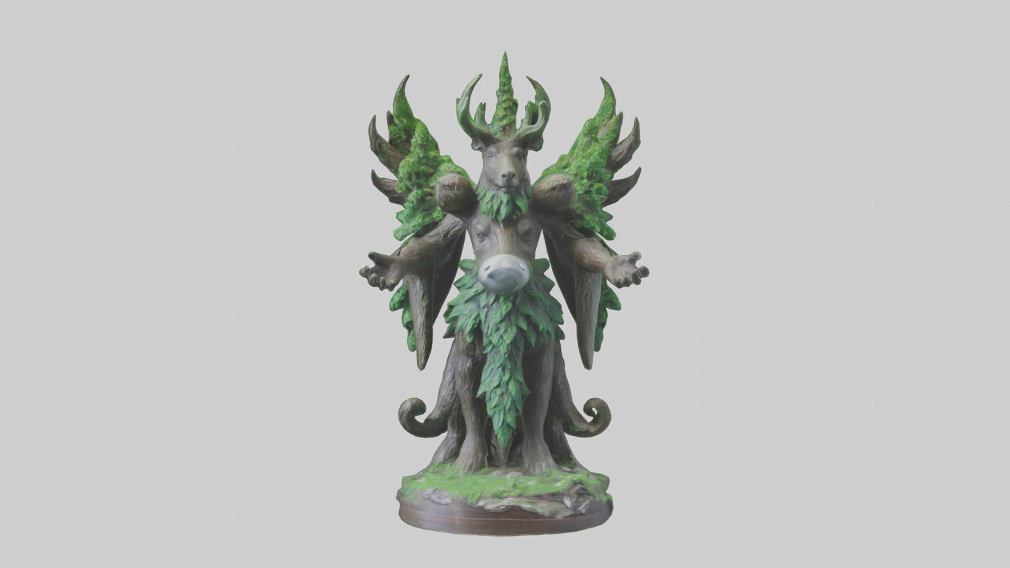 3D model Protect the Forest Statue model VR / AR / low-poly
