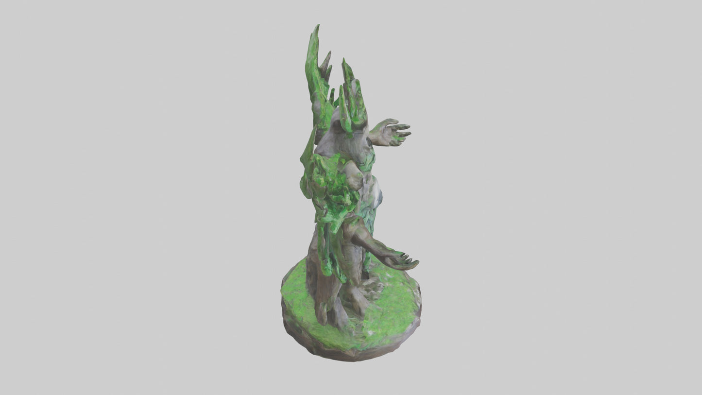 3D model Protect the Forest Statue model VR / AR / low-poly