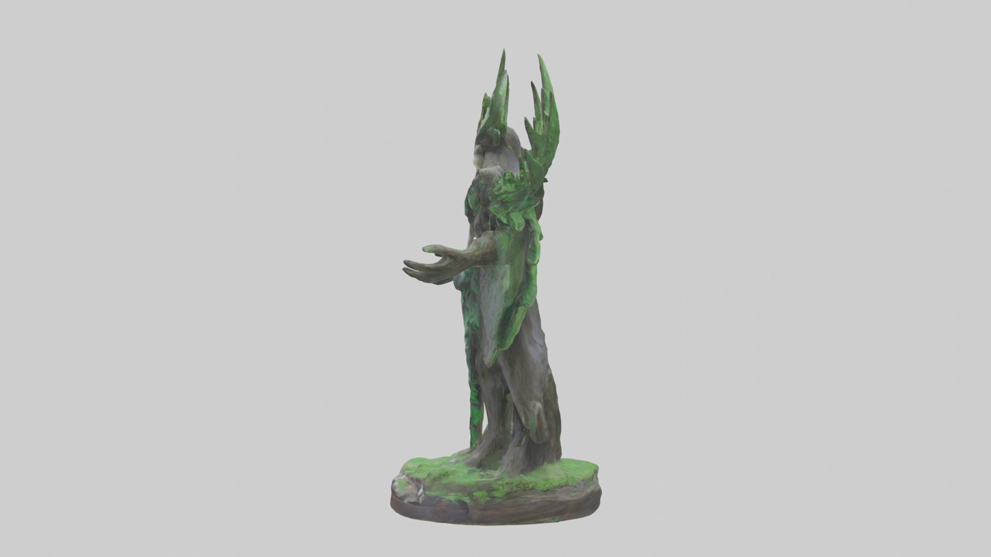 3D model Protect the Forest Statue model VR / AR / low-poly