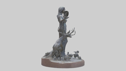 3D model Protecting Wildlife Memorial Statue model 2 VR / AR / low-poly