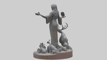 3D model Protecting Wildlife Memorial Statue model 2 VR / AR / low-poly