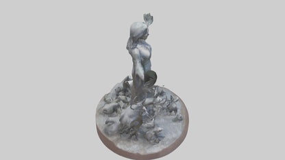 3D model Protecting Wildlife Memorial Statue model 2 VR / AR / low-poly