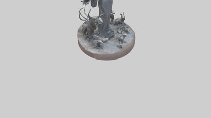 3D model Protecting Wildlife Memorial Statue model 2 VR / AR / low-poly