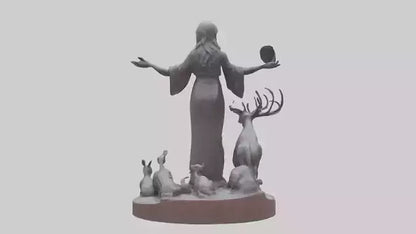 3D model Protecting Wildlife Memorial Statue model 2 VR / AR / low-poly