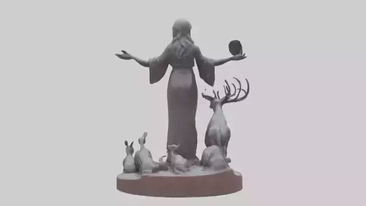 3D model Protecting Wildlife Memorial Statue model 2 VR / AR / low-poly