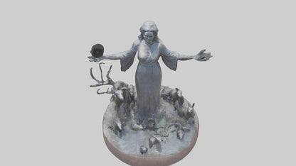 3D model Protecting Wildlife Memorial Statue model 2 VR / AR / low-poly