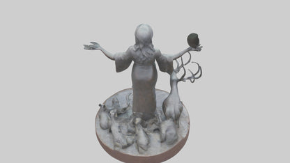 3D model Protecting Wildlife Memorial Statue model 2 VR / AR / low-poly