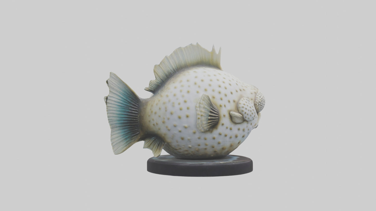 3D model Pufferfish statue model VR / AR / low-poly