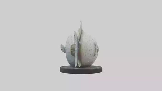 3D model Pufferfish statue model VR / AR / low-poly