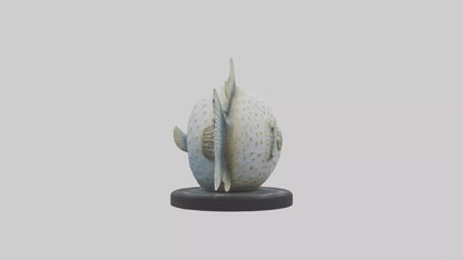 3D model Pufferfish statue model VR / AR / low-poly