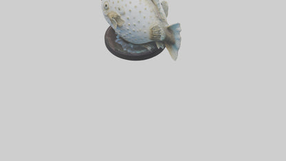 3D model Pufferfish statue model VR / AR / low-poly