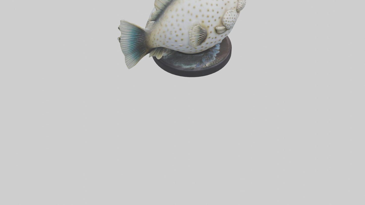 3D model Pufferfish statue model VR / AR / low-poly
