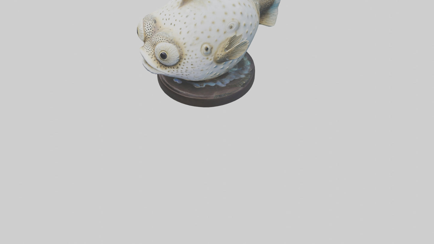 3D model Pufferfish statue model VR / AR / low-poly