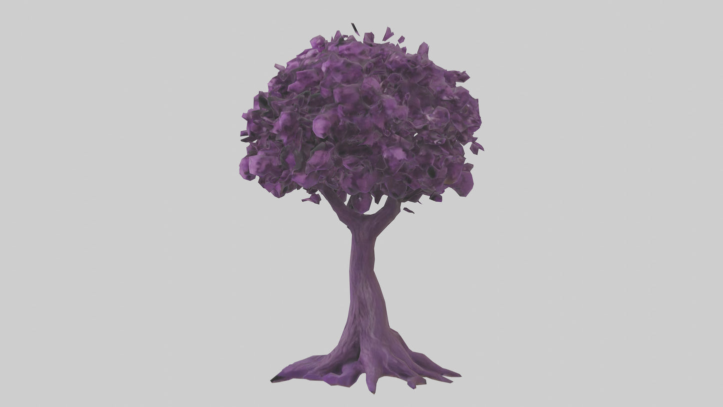 3D model Purple Heart tree model VR / AR / low-poly
