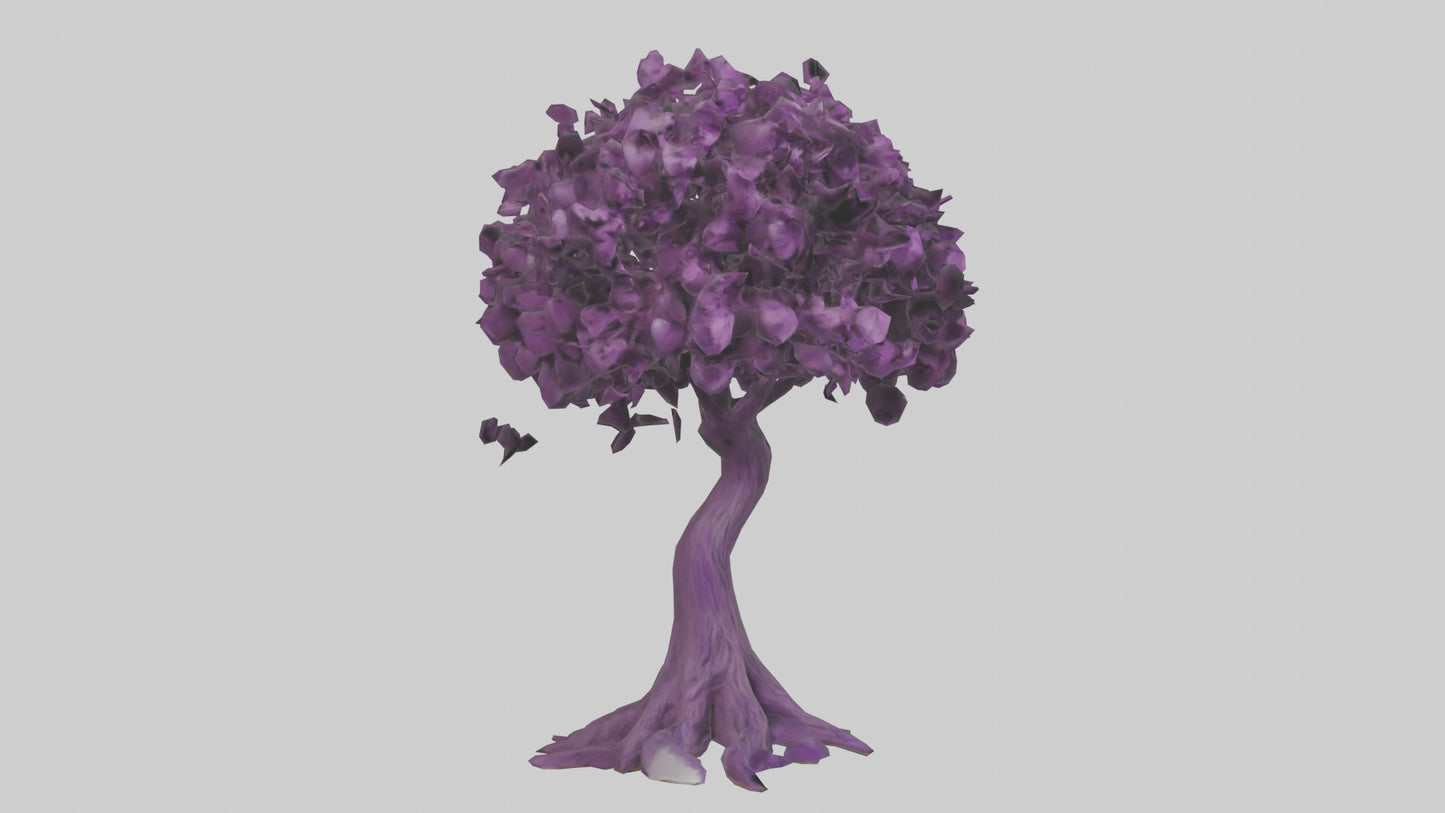 3D model Purple Heart tree model VR / AR / low-poly
