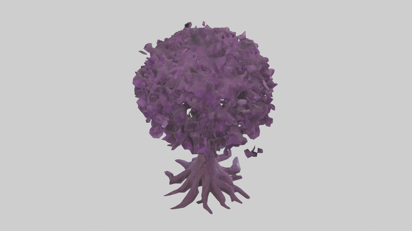 3D model Purple Heart tree model VR / AR / low-poly