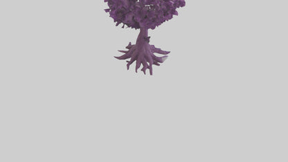 3D model Purple Heart tree model VR / AR / low-poly